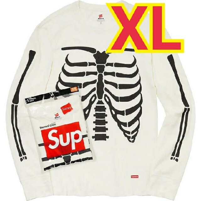 supreme hanes bones thermal crew xl