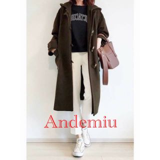 Andemium カラーロングダッフルコート　S