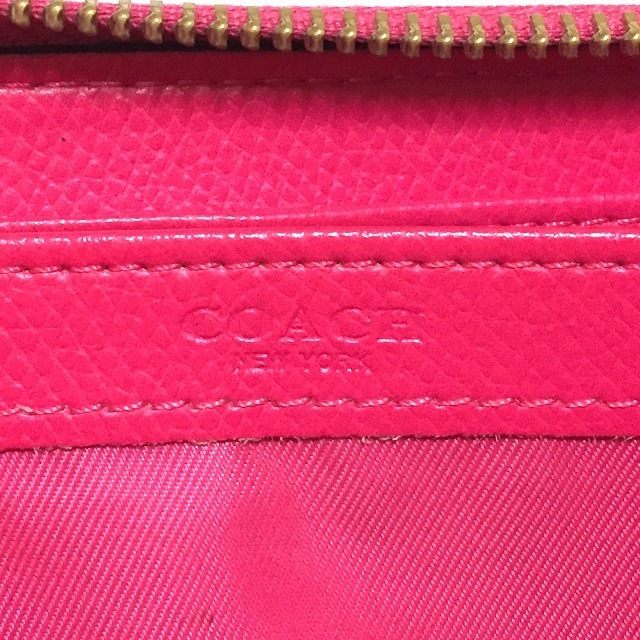 COACH(コーチ)のコーチ 長財布 52859 カーキ×ピンク レディースのファッション小物(財布)の商品写真