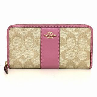 コーチ(COACH)のコーチ 長財布 54630 ベージュ×ピンク(財布)