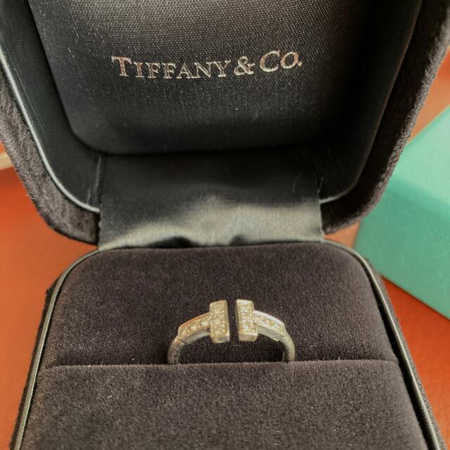 Tiffany & Co.(ティファニー)のティファニーT ホワイトゴールドリング　9号★百貨店購入 レディースのアクセサリー(リング(指輪))の商品写真