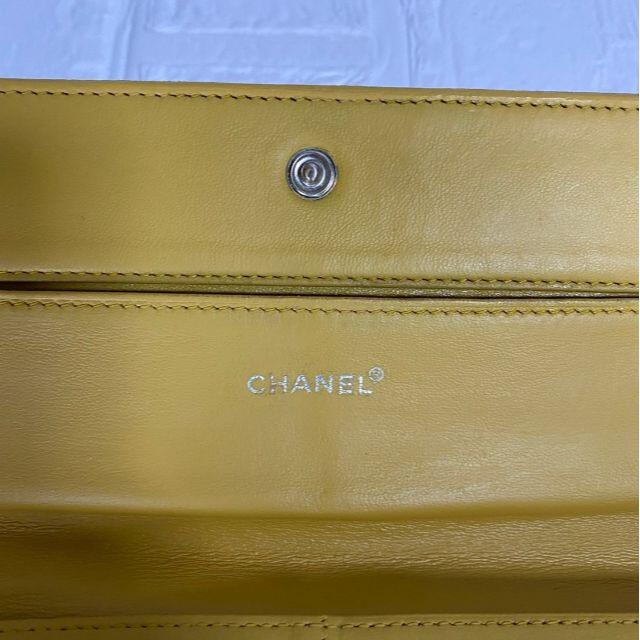 シャネル CHANEL 二つ折り 長財布 ニュートラベルライン イエロー