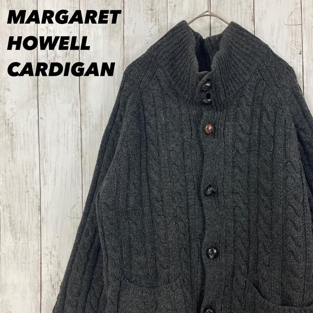 MARGARET HOWELLマーガレットハウエルケーブル編みカーディガンM