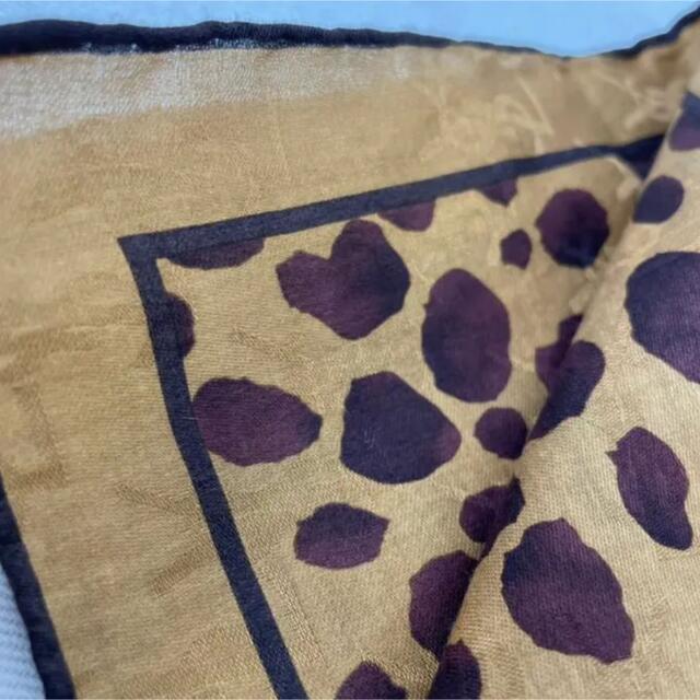 SS152 used YSL イヴ サンローラン レオパード スカーフ ヒョウ柄