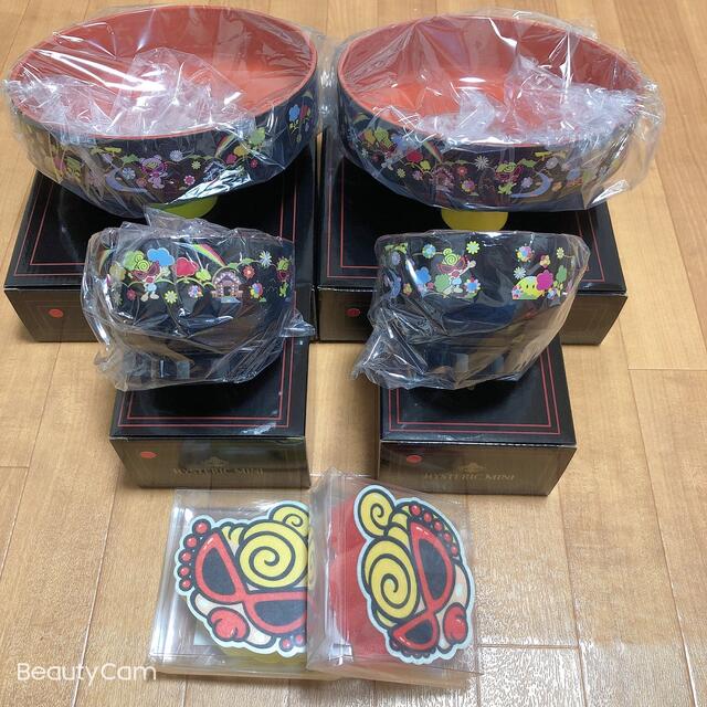 HYSTERIC MINI - ヒステリックミニ ノベルティ 和風ボウル&和風茶碗 赤 ...