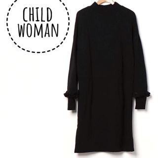 ドットアンドストライプスチャイルドウーマン(Dot&Stripes CHILDWOMAN)のDot&Stripes CHILD WOMAN【美品】スウェット ワンピース(ひざ丈ワンピース)