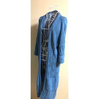 《新品★》オシャレtheory鍵あみコットンロングカーディガン★S★M綿100%