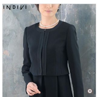 インディヴィ(INDIVI)の【未使用品】インディヴィ　東京ソワール　ブラックフォーマル　スーツ　ワンピース(礼服/喪服)