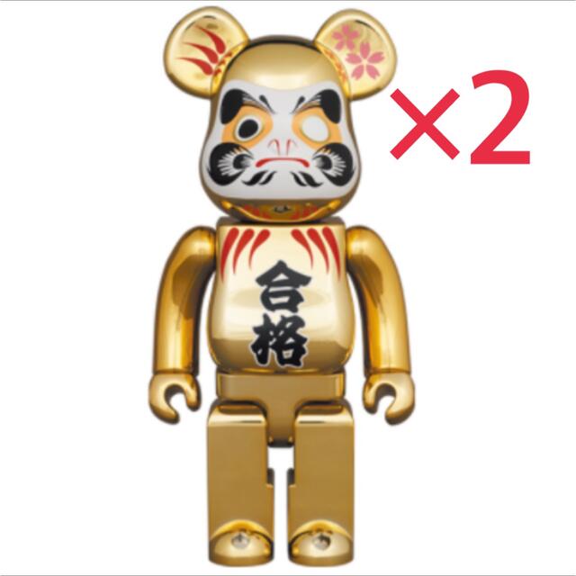 BE@RBRICK 合格 達磨 金メッキ 弐 400%