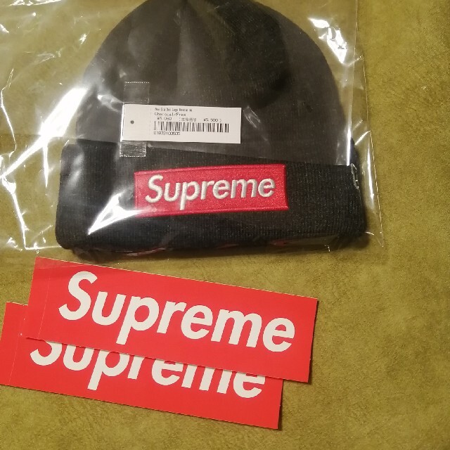 シュプリーム ニューエラ ボックス ロゴ ビニー "チャコール" supreme