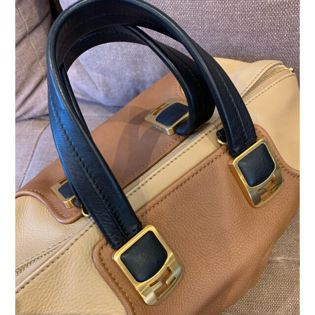 FENDI フェンディ カメレオン バッグ ベージュ×ブラウン