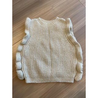 ザラキッズ(ZARA KIDS)のZARABABY フリル付ニットベスト 86cm(カーディガン/ボレロ)