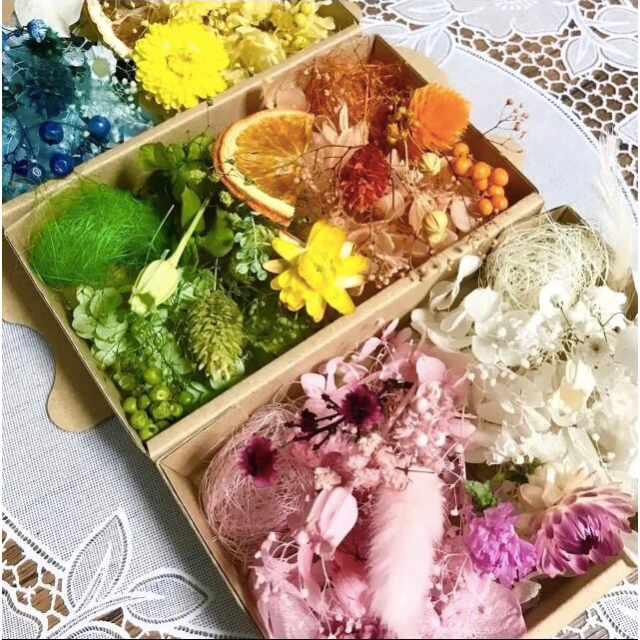 お花の宝石箱６色3BOX＊花材詰め合わせ