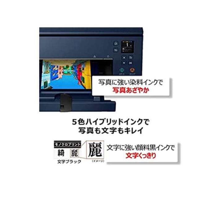 タイムセール☆新品CanonプリンターTS7430 ネイビー少量インク、保証書付プリンター