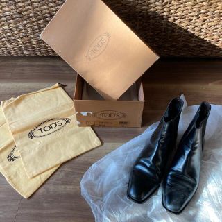 トッズ(TOD'S)のTOD'S サイドゴア　ショートブーツ　38(ブーツ)