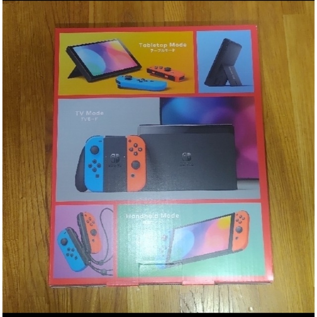 Nintendo Switch(ニンテンドースイッチ)の「Nintendo Switch 有機ELモデル　ネオンブルー エンタメ/ホビーのゲームソフト/ゲーム機本体(家庭用ゲーム機本体)の商品写真