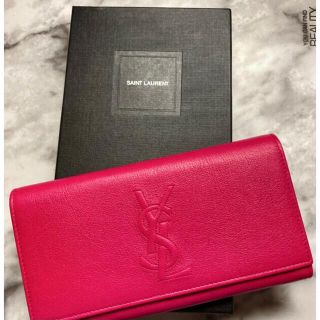 サンローラン(Saint Laurent)の売れました★極美品★サンローラン長財布ピンク(財布)