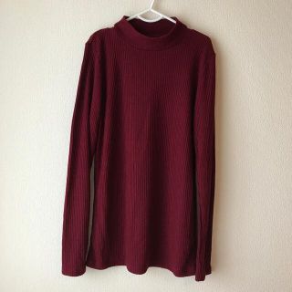 ユニクロ(UNIQLO)のユニクロ　リブハイネック長袖(カットソー(長袖/七分))