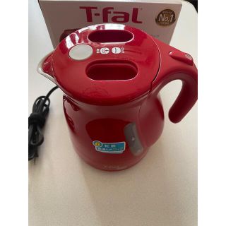 ティファール(T-fal)のティファール　電気ケトル　ジャスティン・プラス　ロック　レッド　1.0L(電気ケトル)