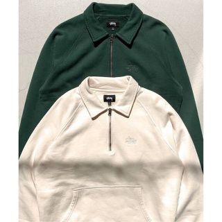 stussy ポロ　ハーフジップスウェット