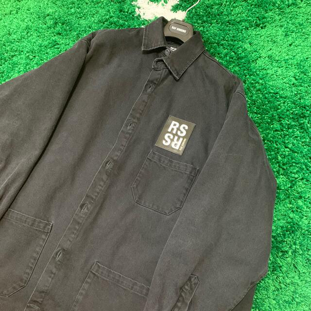 raf simons padded big fit denim shirt L