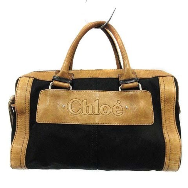 Chloe - クロエ ボストンバッグ ハンドバッグ キャンバス レザー ロゴ