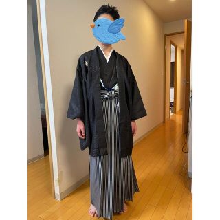 紋付袴羽織セット　男子小学生　卒業式　150cm(和服/着物)