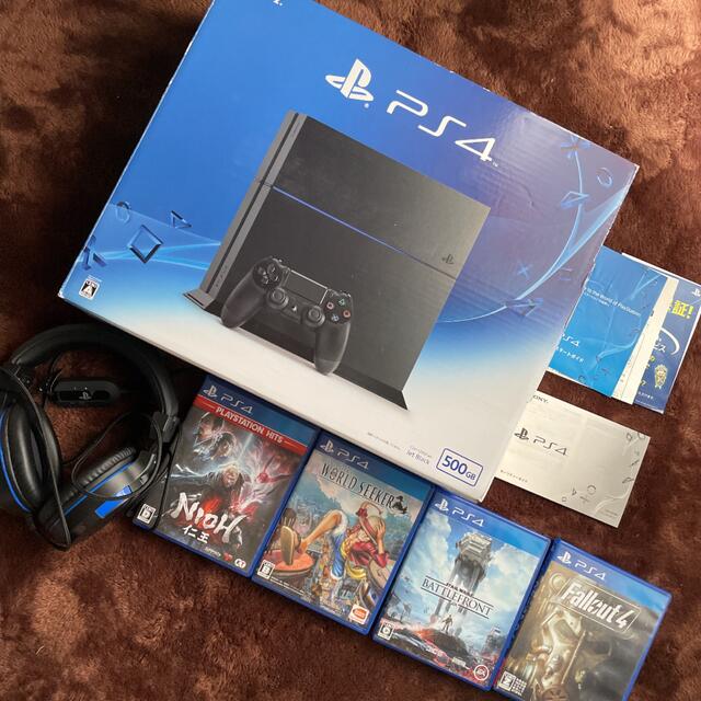 PS4 本体+ソフト+ヘッドホン 500GB