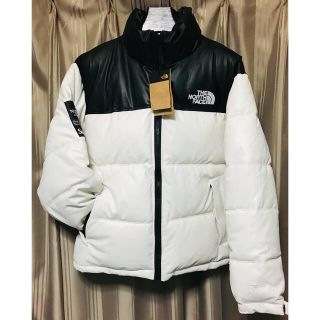 ザノースフェイス(THE NORTH FACE)の美品◆THE NORTH FACE◆ノースフェイスダウンジャケット/L/白 X黒(ダウンジャケット)