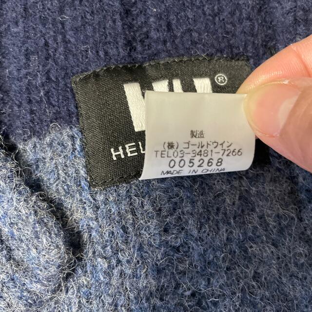 HELLY HANSEN(ヘリーハンセン)のウールマフラー　ヘリーハンセン　ブルー メンズのファッション小物(マフラー)の商品写真