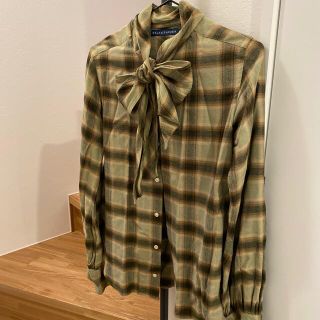 ラルフローレン(Ralph Lauren)のラルフローレン　ウールのチェックブラウス(シャツ/ブラウス(長袖/七分))