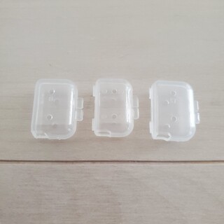 未使用☆子ども用 歯ブラシキャップ 透明 プラスチック コンパクト 3個セット(その他)