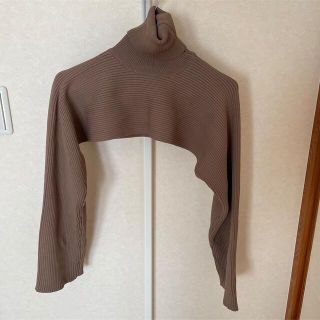 ザラ(ZARA)の【未使用】ZARA タートルクロップドニット　ショートニット(ニット/セーター)