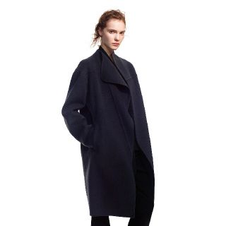 ユニクロ(UNIQLO)のUNIQLOユニクロ+J カシミヤブレンドノーカラーコート ジルサンダー(ロングコート)