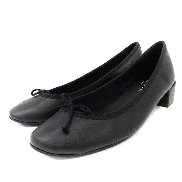 repetto - レペット パンプス レザー 牛革 チャンキーヒール 39 24.7cm