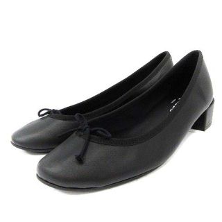 レペット(repetto)のレペット パンプス レザー 牛革 チャンキーヒール 39 24.7cm 黒(ハイヒール/パンプス)