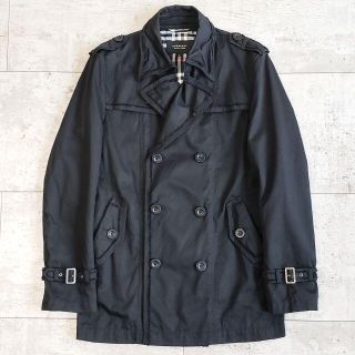 バーバリーブラックレーベル(BURBERRY BLACK LABEL)のバーバリー ブラックレーベル ☆トレンチコート ブラック L ミドル丈(トレンチコート)