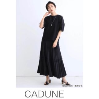 CADUNE 大草直子さんコラボ　プリーツスカート(ロングスカート)