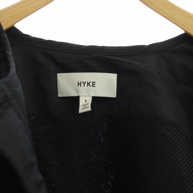 HYKE(ハイク)のハイク ボア 20AW ノーカラーコート アウター ロング 1 S 黒 ブラック レディースのジャケット/アウター(その他)の商品写真