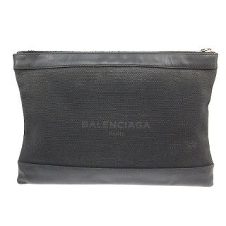 バレンシアガ(Balenciaga)のバレンシアガ クラッチバッグ ロゴ セカンドバッグ キャンバス 切替 黒(クラッチバッグ)