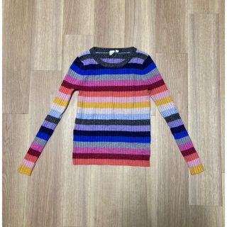 vintage gap lame border rib knit(ニット/セーター)