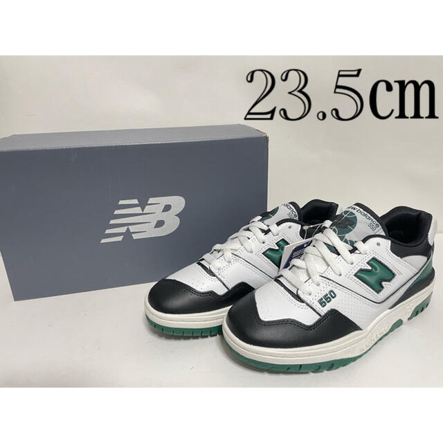 【新品】23.5㎝　ニューバランス BB550LE1  ホワイト/グリーン