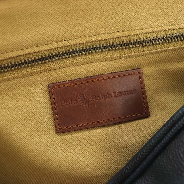 POLO RALPH LAUREN(ポロラルフローレン)のポロ ラルフローレン ショルダーバッグ ブラックウォッチ PVC レザー 緑 茶 メンズのバッグ(ショルダーバッグ)の商品写真