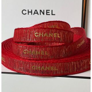 シャネル(CHANEL)のCHANEL ラッピング リボン レッド 1m(ラッピング/包装)