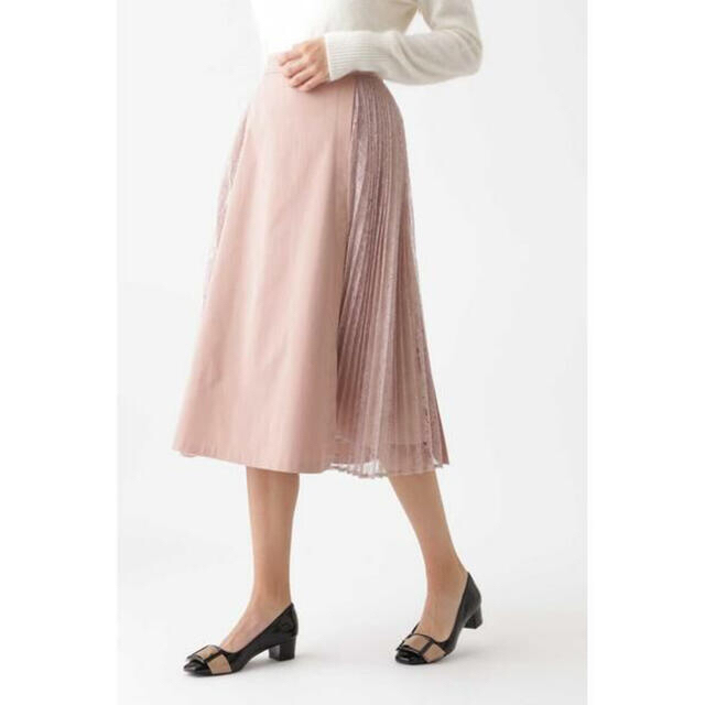 JILLSTUART(ジルスチュアート)のジルスチュアート　ユリレース　プリーツスカート　ピンク レディースのスカート(ロングスカート)の商品写真