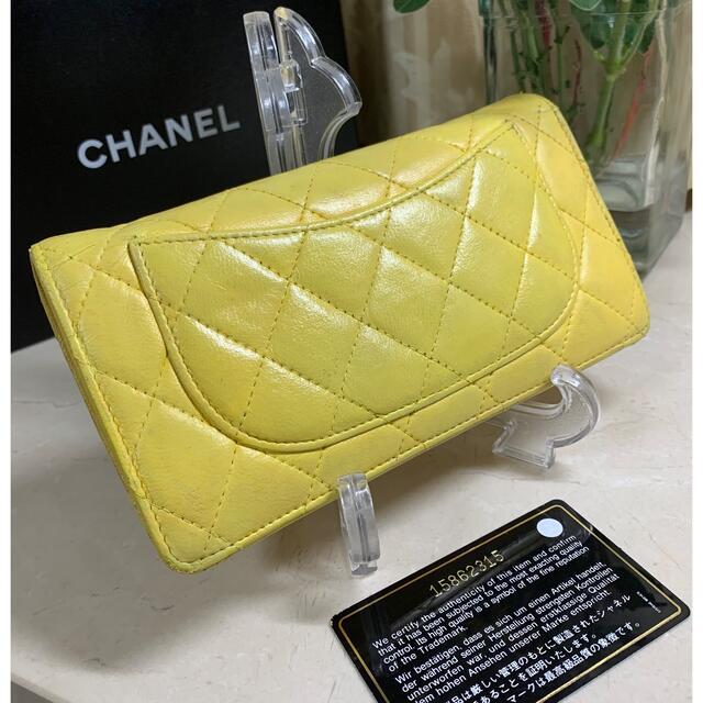 CHANEL(シャネル)のシャネル マトラッセ 長財布 イエロー レディースのファッション小物(財布)の商品写真