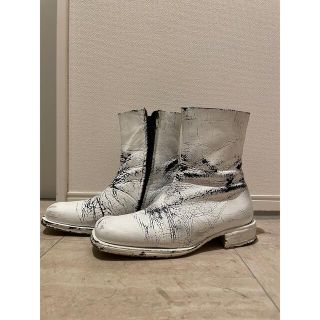 マルタンマルジェラ(Maison Martin Margiela)のマルジェラ　スクエアトゥ　ペンキブーツ(ブーツ)