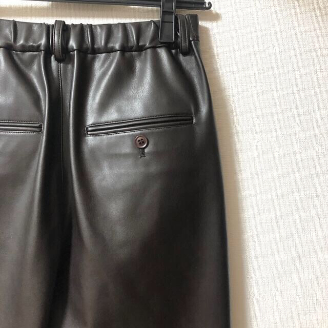 レザーパンツ ブラウン