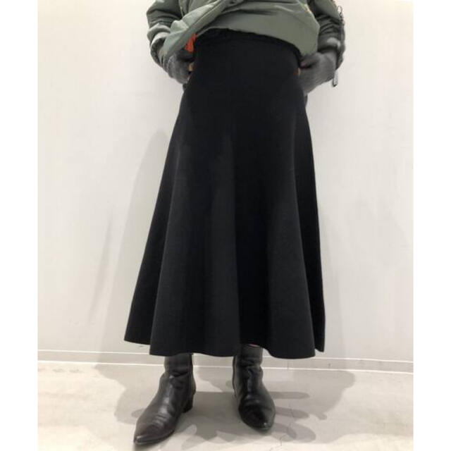 2018AW L'Appartement アパルトモン Mermaid Skirt マーメイドスカート 34/ブラック ウール フレア【2400013101936】