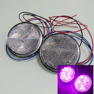 LED リフレクター 24V 反射板  サイドマーカー 2個(クリア/ピンク)(トラック・バス用品)